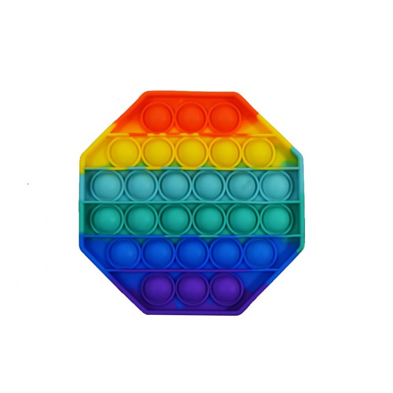 rainbow octagon pop it